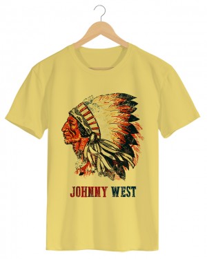 Native American - Camiseta Masculina Cor em Malha Algodão