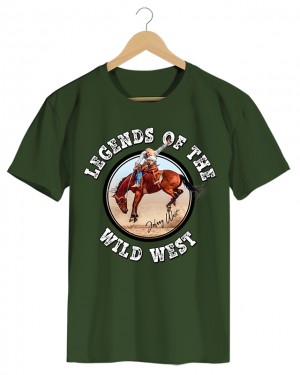 Wild West - Camiseta Masculina Cor em Malha Algodão