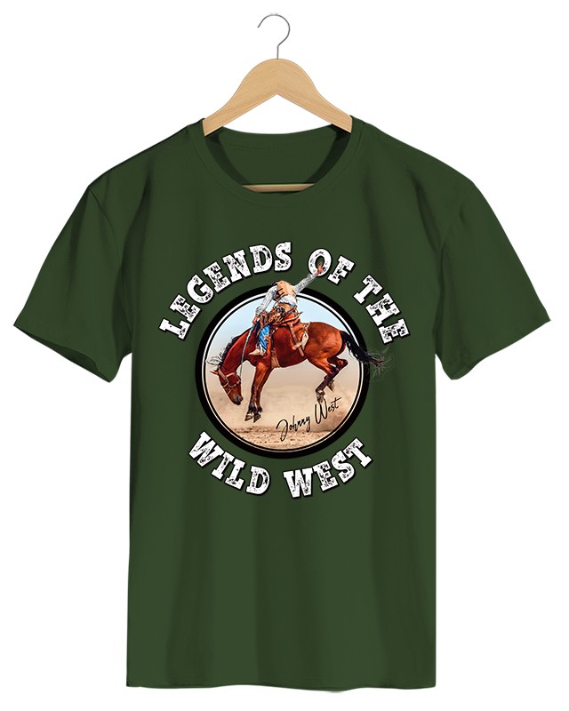 Wild West - Camiseta Masculina Cor em Malha Algodão
