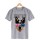 Heeler - Camiseta Masculina Cinza Mescla em Malha Algodão