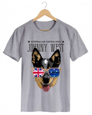 Heeler - Camiseta Masculina Cinza Mescla em Malha Algodão