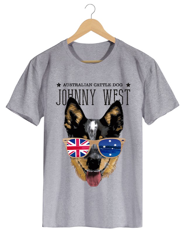 Heeler - Camiseta Masculina Cinza Mescla em Malha Algodão