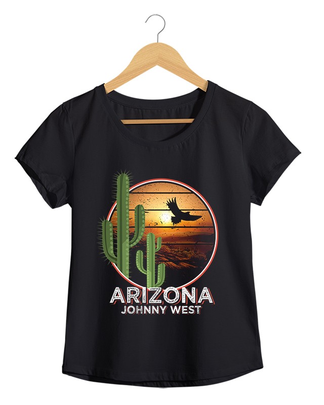 Arizona - Camiseta Feminina Cor em Malha Algodão