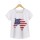 North America - Camiseta Feminina Branca em Malha Algodão