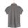 Camiseta Gola Polo Básica Feminina Cinza Mescla Em Malha Algodão