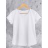 Camiseta Básica Feminina Branca em Malha Algodão